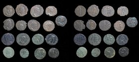 Late Roman Bronze group lot (17 coins, incl. some scarce types)
Tetricus I (8), Tetricus II, Crispus, Constantine II as Caesar, Constans as Augustus,...