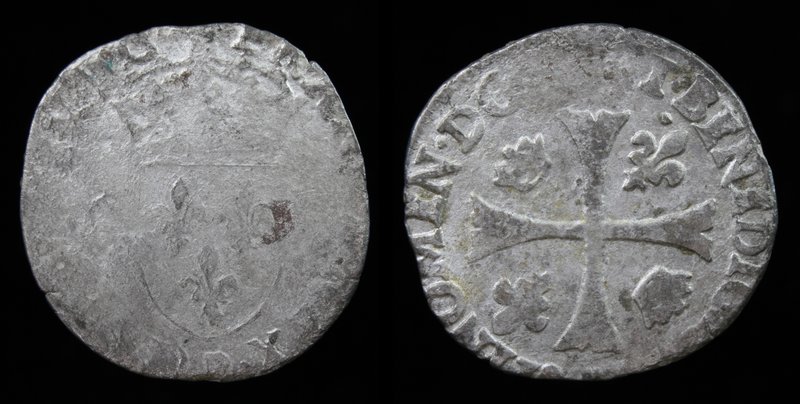FRANCE: Henry IV (1589-1610), AR Douzain. 1.22g, 22mm.
Obv: FRAN.ET.NA.REX.D.HE...