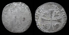 FRANCE: Henry IV (1589-1610), AR Douzain. 1.22g, 22mm.
Obv: FRAN.ET.NA.REX.D.HENRICVS.IIII.DG. Crowned 3 fleur-de-lis coat of arms, H on either side....