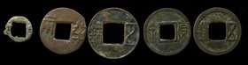 Ancient Chinese lot, Western Han (200 BCE) to Western Wei (556 CE) (5 pieces, value 40 to 50 CAD)
Pick up a copy of Hartill’s “Chinese Cash Coins,” (...