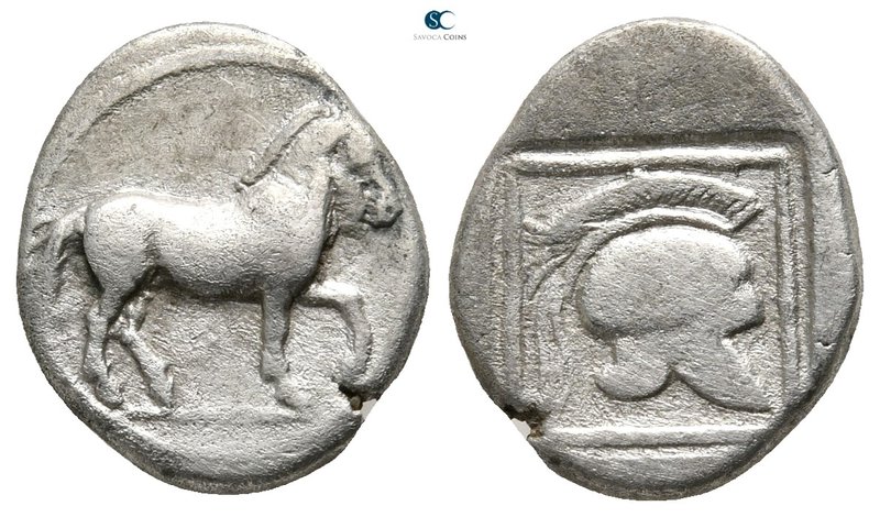 Macedon. Aigai. Perdikkas II 451-413 BC. 
Tetrobol AR

14 mm., 1,67 g.

Hor...
