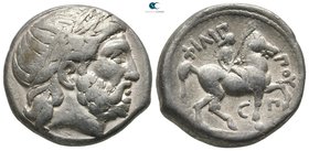 Kings of Macedon. Amphipolis. Philip III Arrhidaeus 323-317 BC. In the types of Philip II. Struck under Polyperchon, circa 318-317 BC. Tetradrachm AR