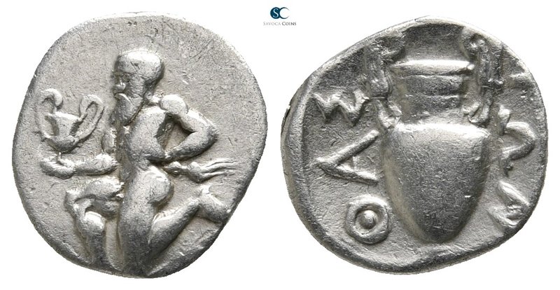 Islands off Thrace. Thasos 404-355 BC. 
Trihemiobol AR

12 mm., 0,89 g.

Sa...