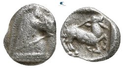 Thraco-Macedonian Region. Monetary League in Pangaion circa 465-430 BC. Trihemiobol AR