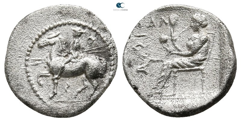 Thessaly. Larissa 420-400 BC. 
Trihemiobol AR

13 mm., 1,41 g.

Thessalian ...