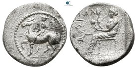 Thessaly. Larissa 420-400 BC. Trihemiobol AR