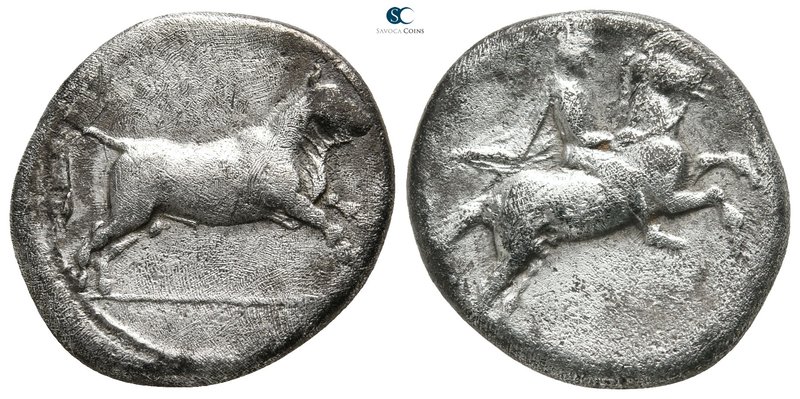 Thessaly. Larissa 360-356 BC. 
Drachm AR

20 mm., 5,76 g.

[ΛΑΡΙΣΣΑΙΩΝ], bu...