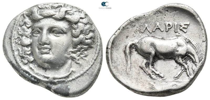 Thessaly. Larissa 356-342 BC. 
Drachm AR

21 mm., 5,94 g.

Head of the nymp...