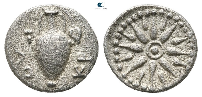 Lokris. Locri Opuntii (Epicnemidii) circa 330 BC. 
Obol AR

10 mm., 0,66 g.
...