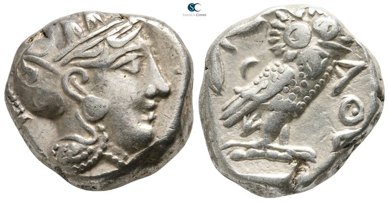 Attica. Athens circa 353-294 BC. 
Tetradrachm AR

23 mm., 17,05 g.

Head of...