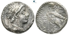 Seleukid Kingdom. Sidon mint. Demetrios II Nikator, 1st reign 146-138 BC. Dated SE 169=144-143 BC. Didrachm AR. Phoenician standard