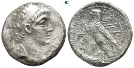 Seleukid Kingdom. Tyre. Demetrios II, 1st reign 146-138 BC. Dated SE 167=146/5 BC. Tetradrachm AR. Phoenician standard