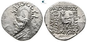 Kings of Parthia. Rhagae. Sinatrukes 93-69 BC. Drachm AR