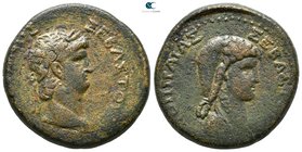 Galatia. Koinon of Galatia. Nero with Poppaea AD 54-68. Bronze Æ