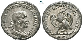 Seleucis and Pieria. Antioch. 4th officina. Trebonianus Gallus AD 251-253. Struck AD 252-253. Billon-Tetradrachm