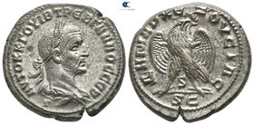 Seleucis and Pieria. Antioch. 6th officina. Trebonianus Gallus AD 251-253. Struck AD 251. Billon-Tetradrachm