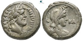 Egypt. Alexandria. Antoninus Pius AD 138-161. Dated RY 21=AD 157-158. Billon-Tetradrachm