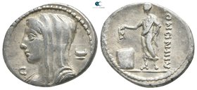 C. Cassius Longinus 42 BC. Rome. Denarius AR