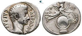 Augustus 27 BC-AD 14. Struck 19-18 BC. Uncertain Spanish mint (Colonia Caesaraugusta?). Denarius AR