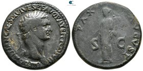 Domitian AD 81-96. Struck AD 81. Uncertain Thracian mint. Sestertius Æ
