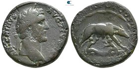 Antoninus Pius AD 138-161. This issue commemorates the impending 900th Anniversary of the founding of Rome. Struck circa AD 140. Rome. Sestertius Æ