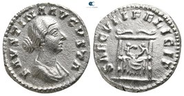 Faustina II AD 147-175. Struck under Marcus Aurelius, AD 161-175. Rome. Denarius AR