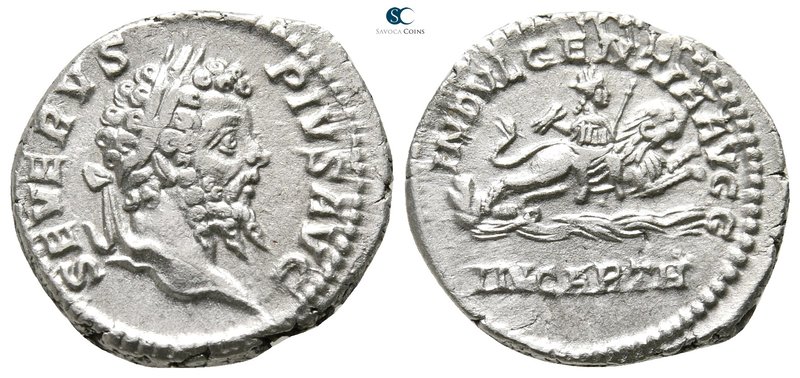 Septimius Severus AD 193-211. Struck AD 203. Rome
Denarius AR

19 mm., 3,08 g...