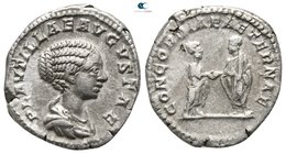 Plautilla AD 202-205. Struck 202 AD. Rome. Denarius AR