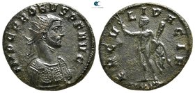 Probus AD 276-282. 5th officina. 4th emission, AD 278. Ticinum. Antoninianus Æ