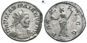 Maximianus Herculius AD 286-305. Lugdunum (Lyon). Antoninianus Æ silvered