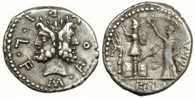 FURIA. Denario. Italia central (119 a.C.). A/ Ley.: FOVRI. SB-18. FFC-738. MBC.