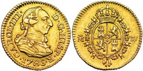 1/2 escudo. 1786. Madrid. DV. VI-1065. EBC-.