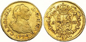 1/2 escudo. 1774. Sevilla. CF. VI-1083. MBC.