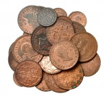 24 cobres de Jubia. 8 maravedís diferentes (17): 1812 a 1821, 1822 ( dos tipos), 1824 a 1827; 2 maravedís (7): 1815, 1817, 1818, 1819 (2) 1820 y 1826....