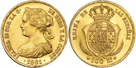 100 reales. 1861. Madrid. VI-648. EBC-.