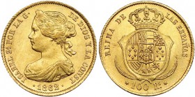 100 reales. 1862. Madrid. VI-649. R.B.O. EBC+.