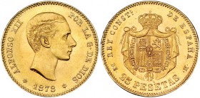 25 pesetas. 1878 *18-78. Madrid. DEM. VII1-105. B.O. SC.