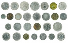 20 monedas falsas de época. 10 de Centenario y 18 de Francisco Franco. 2 pesetas (5): 1869, 1870 (2) y 1882 (2). 1 peseta (4): 1870, 1882 (2) y 1885. ...
