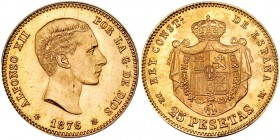 25 pesetas. 1876 *19-62. Madrid. DEM. VII-418. SC.