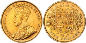 CANADÁ. 5 dólares. 1913. KM-26. EBC.