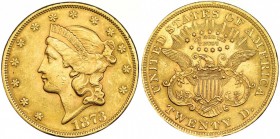 ESTADOS UNIDOS DE AMÉRICA. 20 dólares. 1873. KM-74.3. Marcas. EBC-.