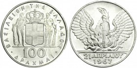 GRECIA. 100 dracmas. 1967. KM-95. SC.