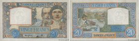 Country : FRANCE 
Face Value : 20 Francs TRAVAIL ET SCIENCE 
Date : 08 janvier 1942 
Period/Province/Bank : Banque de France, XXe siècle 
Catalogue re...