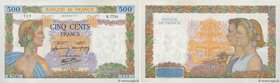 Country : FRANCE 
Face Value : 500 Francs LA PAIX 
Date : 07 janvier 1943 
Period/Province/Bank : Banque de France, XXe siècle 
Catalogue reference : ...