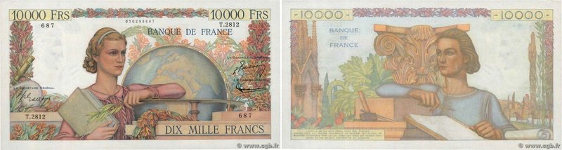 Country : FRANCE 
Face Value : 10000 Francs GÉNIE FRANÇAIS 
Date : 05 juin 1952 ...