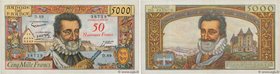 Country : FRANCE 
Face Value : 50 NF sur 5000 Francs HENRI IV Petit numéro 
Date : 30 octobre 1958 
Period/Province/Bank : Banque de France, XXe siècl...