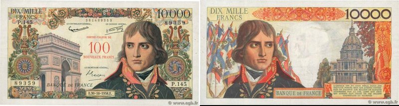 Country : FRANCE 
Face Value : 100 NF sur 10000 Francs BONAPARTE 
Date : 30 octo...