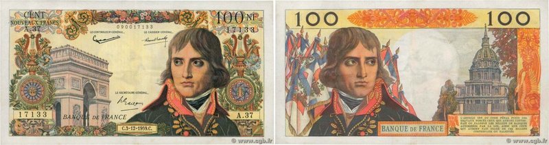 Country : FRANCE 
Face Value : 100 Nouveaux Francs BONAPARTE 
Date : 03 décembre...