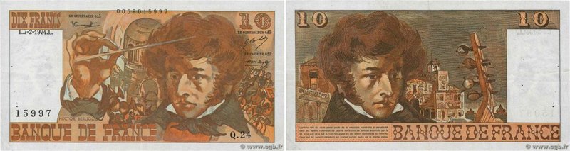 Country : FRANCE 
Face Value : 10 Francs BERLIOZ Fauté 
Date : 07 février 1974 
...