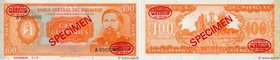 Country : PARAGUAY 
Face Value : 100 Guaranies Spécimen 
Date : (1963) 
Period/Province/Bank : Banco Central del Paraguay 
Catalogue reference : P.199...